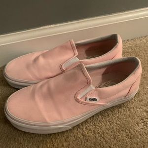 blush pink classic slip on vans